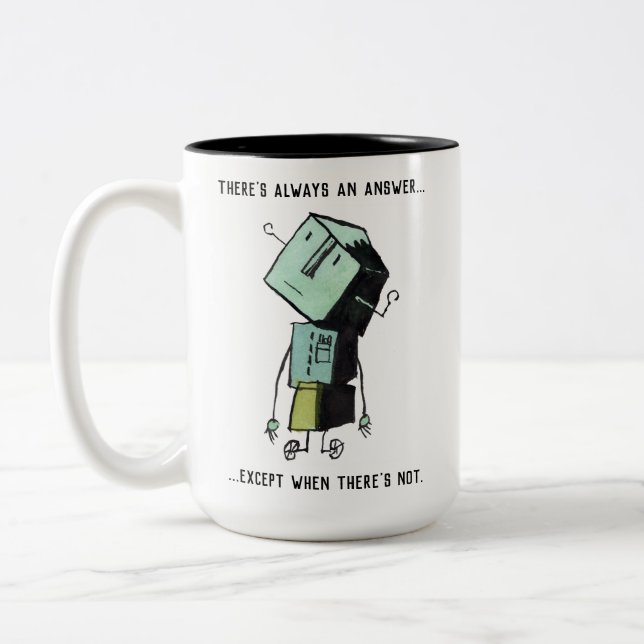 Taza Bicolor Robot retro (Izquierda)