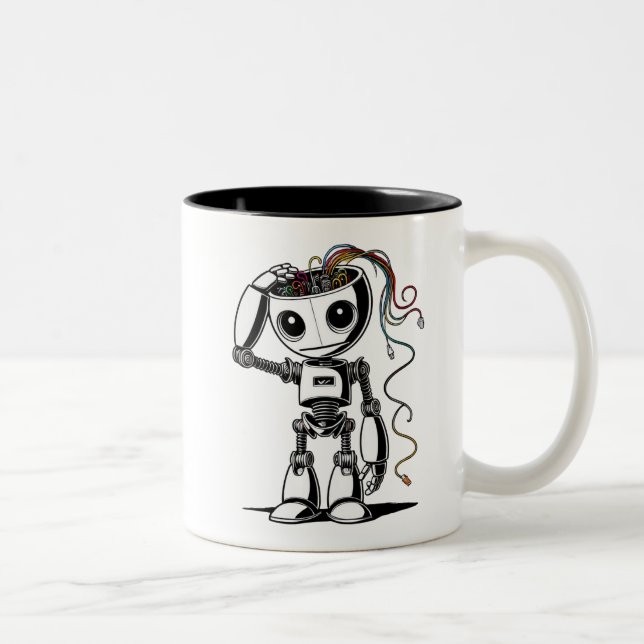 Taza Bicolor Robot roto - Estoy bien (Derecha)