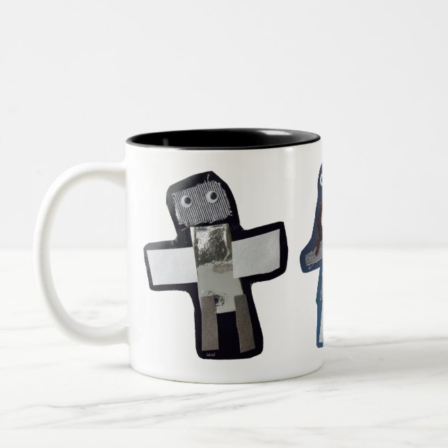 Taza Bicolor ROBOTS jaisal, maddy, Stella (Izquierda)