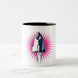 Taza Bicolor Roca espacial retro