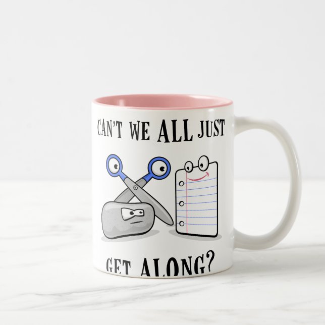 Taza Bicolor Roca-Papel-Tijeras (Derecha)