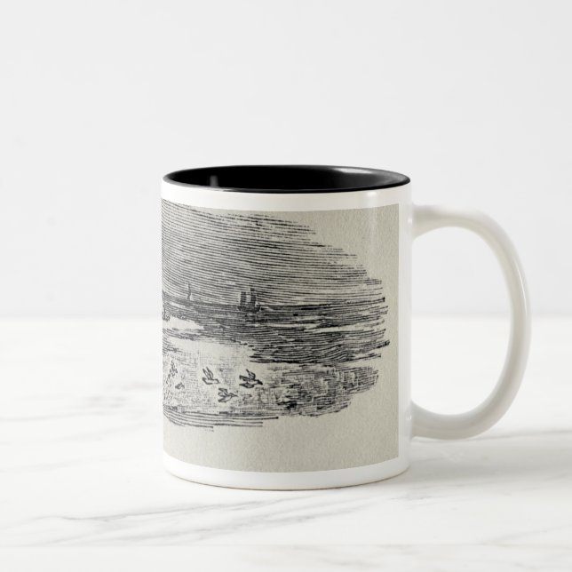 Taza Bicolor Rocas con el envío costero, (Derecha)