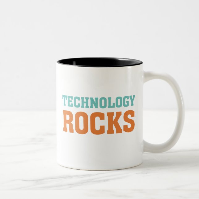 Taza Bicolor Rocas de la tecnología (Derecha)