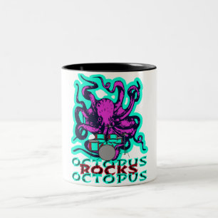 Taza Bicolor rocas de pulpo, pulpo