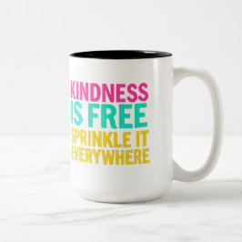 Taza Bicolor Rocía Amabilidad: Cita Inspiradora