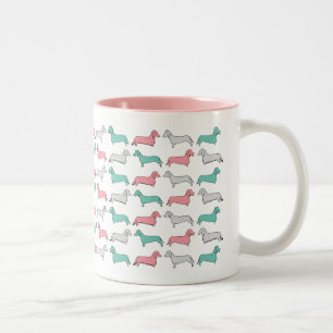 Taza Bicolor Rociada de Doxie - rosa