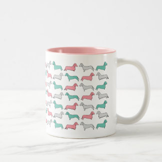 Taza Bicolor Rociada de Doxie - rosa