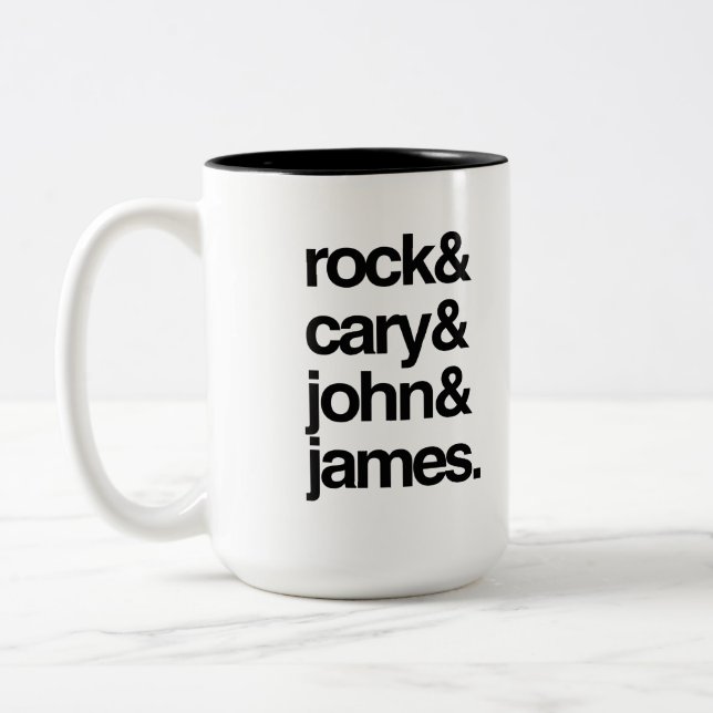 Taza Bicolor Rock Cary John y James (Izquierda)