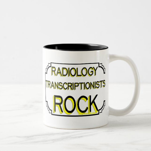 Taza Bicolor Rock de transcriptores de radiología (Derecha)