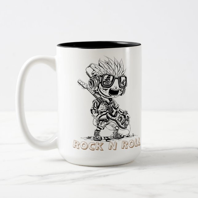 TAZA BICOLOR ROCK N ROLL - CREATIVE (Izquierda)