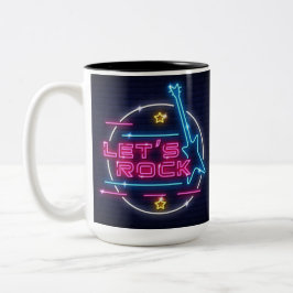 Taza Bicolor Rock Retro Neon