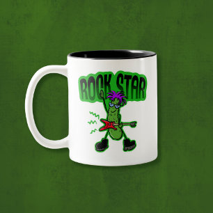 Taza Bicolor Rock Star Pickle - Funny Personalizado