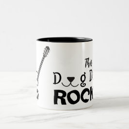 Taza Bicolor Rockin' Dog Dad Mug