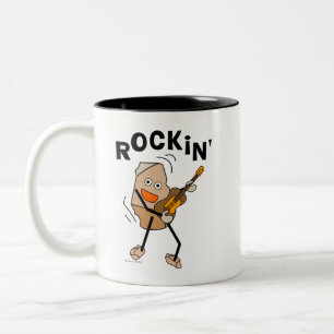 Taza Bicolor Rockin Guitar