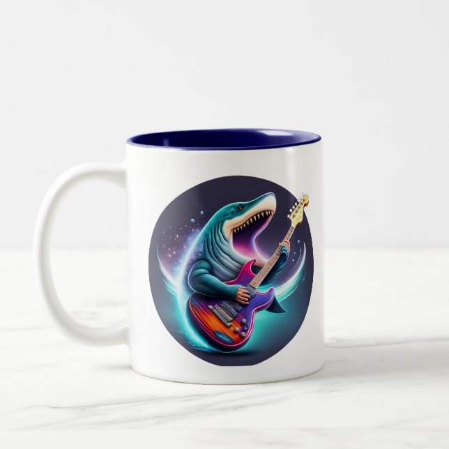 Taza Bicolor Rocking Megalodon Kid's Mug (Izquierda)