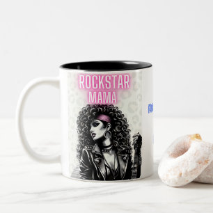 Taza Bicolor Rockstar Mama: Envía a tu diosa del rock interno