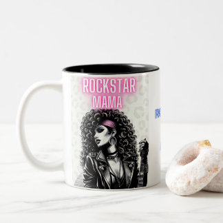 Taza Bicolor Rockstar Mama: Envía a tu diosa del rock interno
