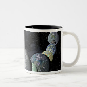 Taza Bicolor Rocky, mundos terrestres