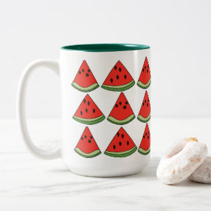 Taza Bicolor Rodajas de sandía roja