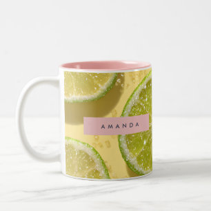 Taza Bicolor Rodeo de brillo personalizado rodaja de lima brill