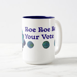 Taza Bicolor Roe Roe Roe Tu Voto Rosa De La Color Azul De Las A