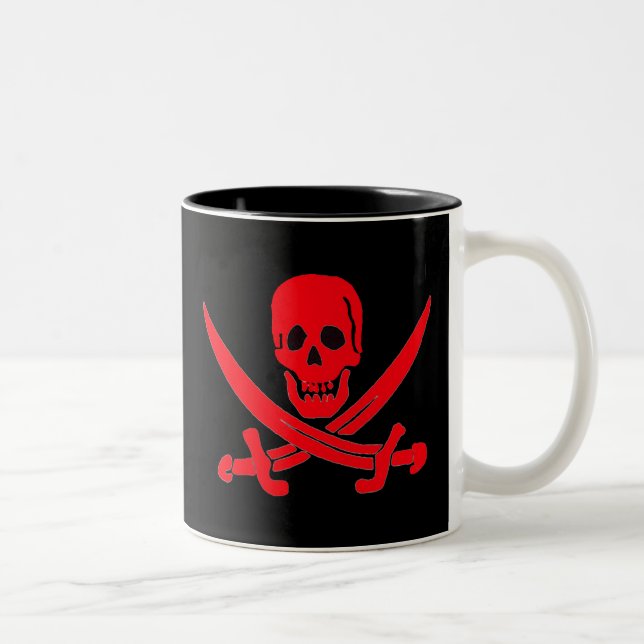 Taza Bicolor Rojo de Jack Rackham- (Derecha)