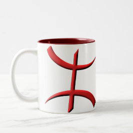 Taza Bicolor rojo del berber del aza