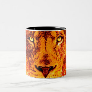 Taza Bicolor Rojo León Caliente Rojo Rojo Flames Naranja Rojo