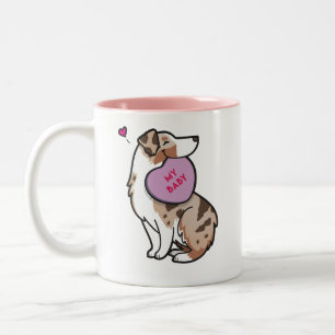 Taza Bicolor Rojo Merle del 2015-Australian Pastor-TP de la