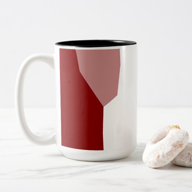 Taza Bicolor Rojo y blanco (Con donut)