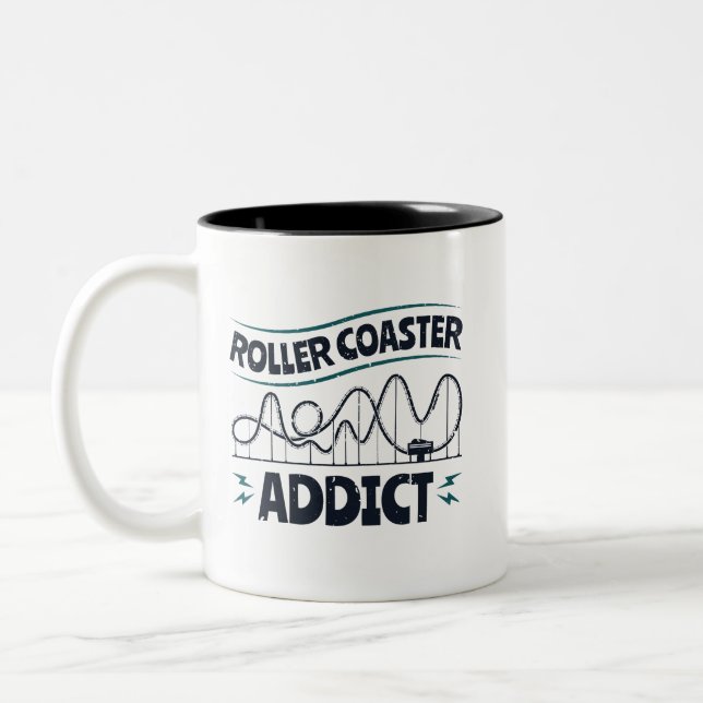 Taza Bicolor Roller Coaster Addict (Izquierda)