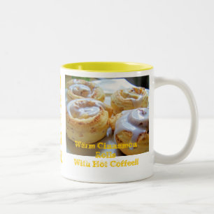 Taza Bicolor Rollos y café de canela