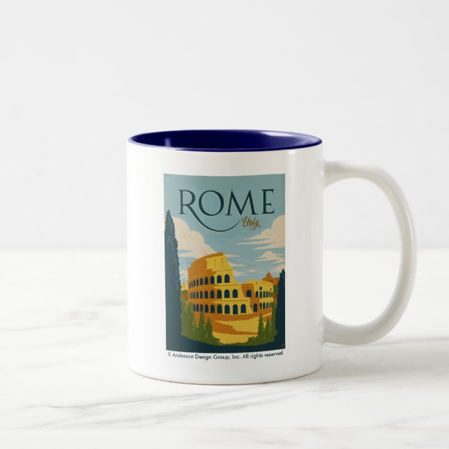 Taza Bicolor Roma, Italia, Coliseo (Derecha)
