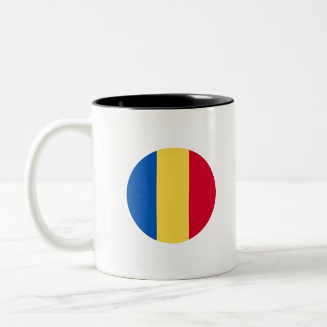 Taza Bicolor Romania Flag (Izquierda)
