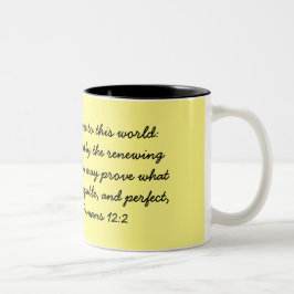 Taza Bicolor Romanos 12:2 Mug