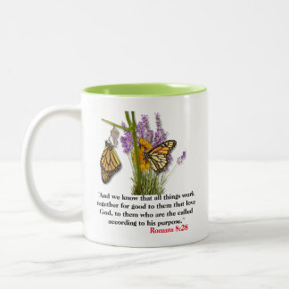 Taza Bicolor Romanos 8:28 Todas Las Cosas Funcionan Juntos Para