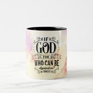 Taza Bicolor Romanos 8:31 Si Dios es por nosotros que podemos e