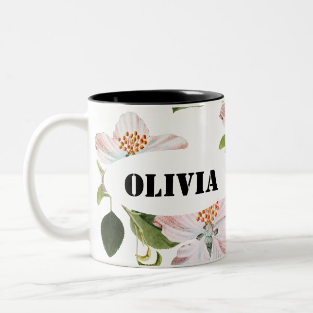 Taza Bicolor Romantic flowers blooming garden (Izquierda)