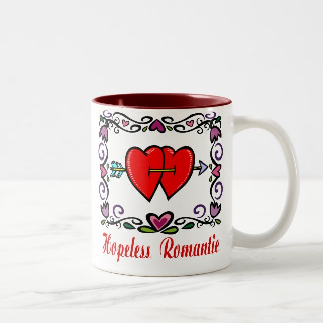 Taza Bicolor Romántico Hearts Mug (Derecha)