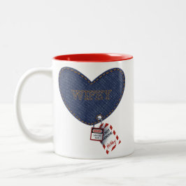 Taza Bicolor Romántico Hubby Wifey Electric Lockout Tagout Hear