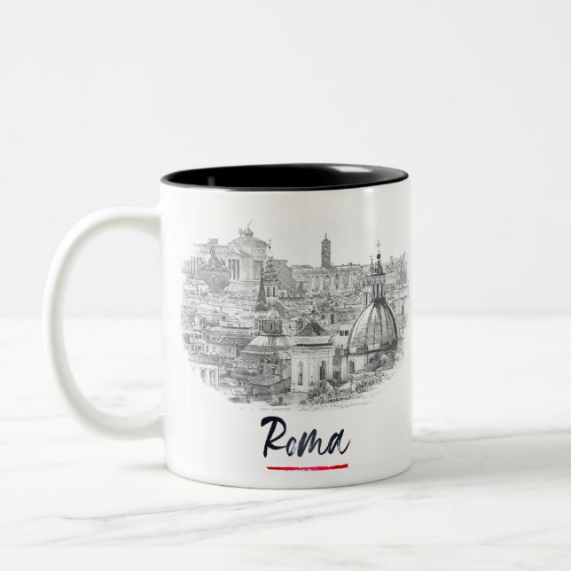 Taza Bicolor Rome - Italy - City Centre (Izquierda)