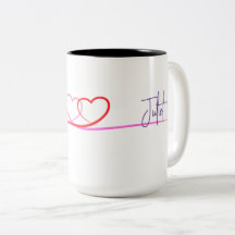 Romeo personalizado y Julieta Corazón Mug amor