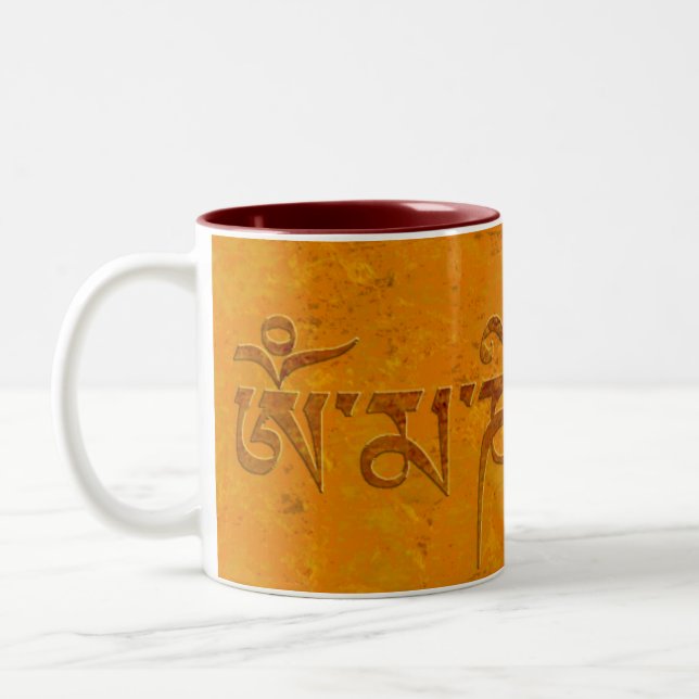 Taza Bicolor Ronquido de OM Mani Padme (Izquierda)
