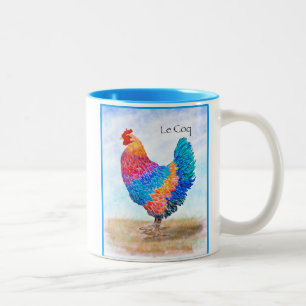 Taza Bicolor Rooster Mug
