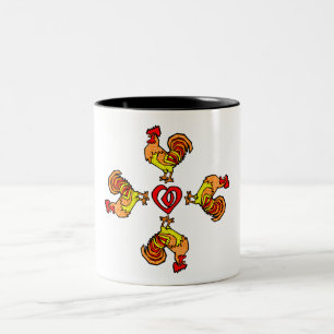 Taza Bicolor Rooster PinWheeler