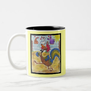 Taza Bicolor Rooster Strut