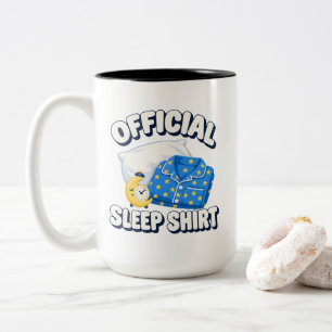 Taza Bicolor Ropa de dormir cita Camisa oficial para dormir par