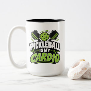 Taza Bicolor Ropa deportiva de pickleball "PICKLEBALL ES MI CAR