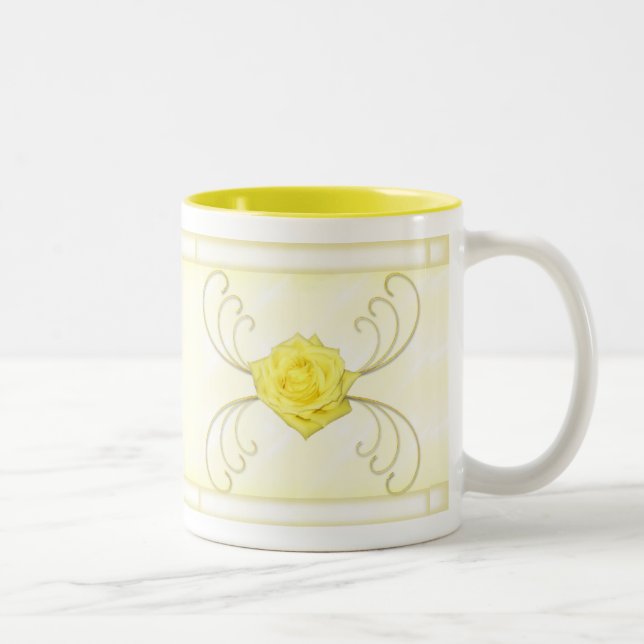 Taza Bicolor Rosa amarillo Mug (Derecha)