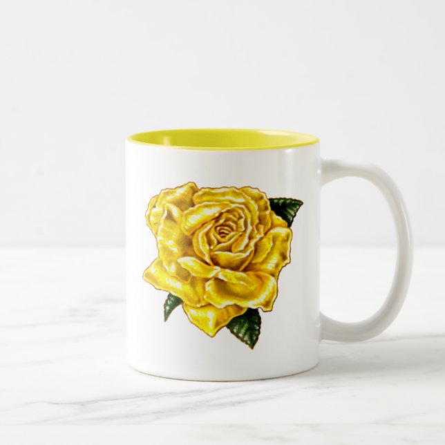Taza Bicolor Rosa amarillo pintado (Derecha)